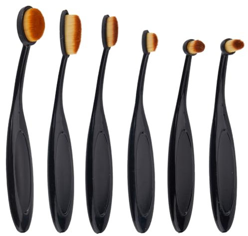 GORGECRAFT 6 Styles Ink Blending Brushes Plastic Blender Brush Set Artist Tool Paper Background Drawing Brush Set for Card Making Crafts Painting Drawing Stamp Stencil Black Brown