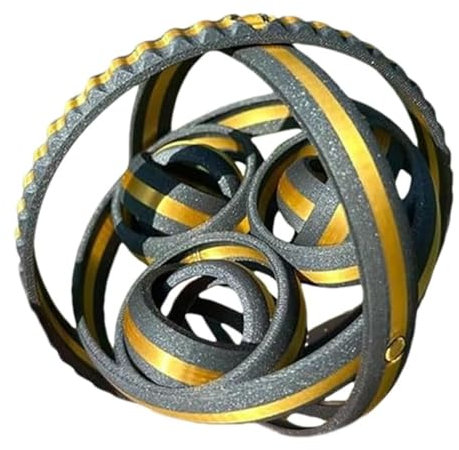 3D Printed Rotating Gear Ball Puzzle Fidget Toy Stress Relief Spinner Toy Sensory Toys (A)