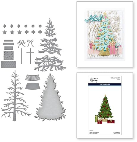 Spellbinders Simon Hurley Stanzschablonen im klassischen Weihnachtsbaum-Design aus der Timeless Trees Kollektion