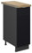 Vicco Apothekerschrank Fame-Line, Schwarz gestreift, 30 cm, AP Eiche