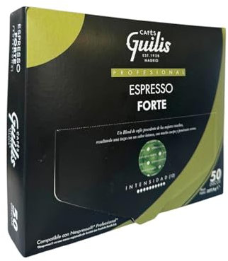 CAFES GUILIS DEPUIS 1928 AMANTS DU CAFÉ - Capsules compatibles avec les machines espresso PRO biodégradables | Café moulu à torréfaction naturelle de haute qualité - 50 unités
