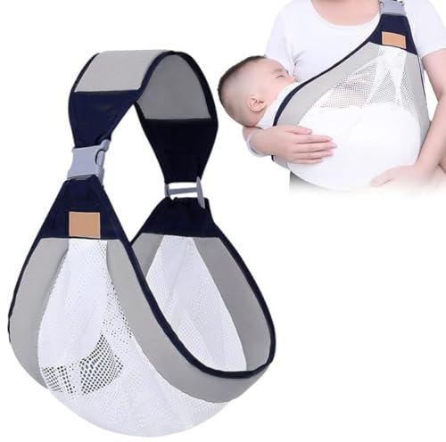 WUSJCOF Porte-bébé Nouveau-né, Réglable, Écharpe de Portage Bébé, Écharpe Porte-bébé, Hanche Enfant, Portable Ceinture de Portage, Nouveau-né dès la Naissance (Gris)