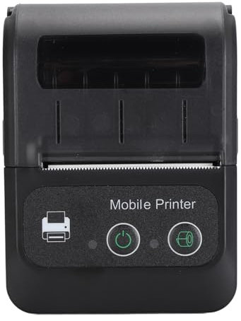 Acouto Thermal -Quittungsdrucker 48 Mm Tragbarer Mobiler Thermischer Drucker 1500 -mAh -Akku für Gastronomen C Shop Quittung Es Scharfen und Druckt, die Quittungen und