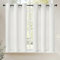 TOPICK Rideaux de Cuisine Voilage Blanc 95Lx90Hcm, Rideau à Oeillets Intérieurs Semi-Transparents, Beau pour Décoration de Fenetre Placard Porte Cuisine Lot de 2