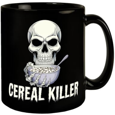 Cereal Killer Totenkopf Tasse für Müslifans Originelle KaffeeTasse für Humor und Designliebhaber