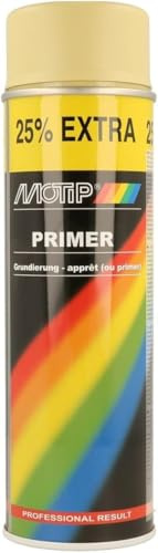 SuperGift.com 500ml, Primer Spray Paint, Professional Result (1, Beige Yellow)