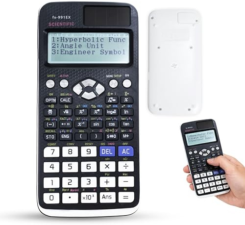 FX-991EX Scientific Calculator with 552 Functions, Advanced Scientific Calculator with 10+2 Screen Displays for Students, School, Office, Business Home Daily Use (Black)