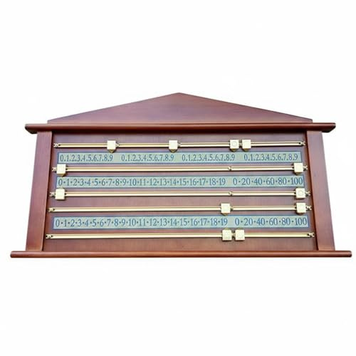 predolo Billiard Scoreboard Tableau de Marquage Billard Panneau de Score Compteur de Points Glissière en Bois Massif Multi Lignes pour Suivre Plusieurs Manches Adapté aux Salles de Jeux Domicile