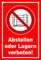 Melis-Folienwerkstatt Schild - Abstellen Lagern verboten - 30x20cm - 3mm Hartschaum – S00355-027-D 20 VAR