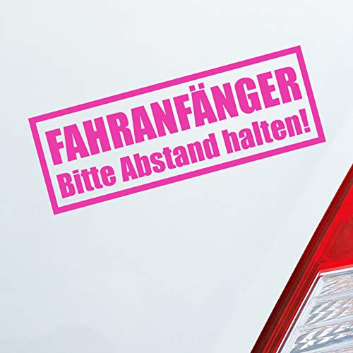 Hellweg Druckerei Achtung Fahranfänger Spruch Fahrschule Auto Aufkleber Sticker Heckscheibenaufkleber