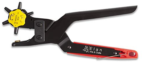 Elan Alicates Sacabocados Cuero, Sacabocados Cinturon, Agujeros Cinturon, Perforadora Cuero, Herramientas para Cuero, Sacabocados para Cuero, Herramientas Cuero 2mm 2,5mm 3mm 3,5mm 4mm 4,5mm