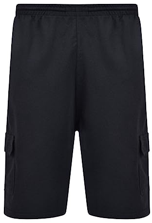 KAM Big & Tall Navy Cargo Lounge Shorts - Men's