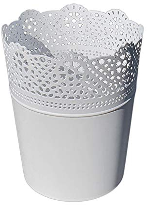 Erhard-Trading Blumentopf LUZIA Weiss 11 cm Pflanztopf Übertopf Kunststoff rund bunt