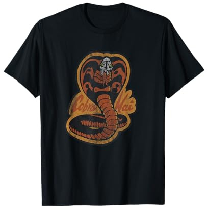 Cobra Kai Betrübt Schlange Logo T-Shirt
