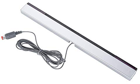 VBESTLIFE Barra sensore a Raggi infrarossi cablata per Wii/WIIU, Barra sensore a Raggi infrarossi Sostitutiva con Supporto Trasparente