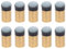 Snooker Pool Tips 10 Stück Billard Snooker Pool Queue Pole Tip Ersatzteile Anschraubbares Kupfer PU-Leder(10mm) Sport