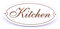 Schild Türschild Oval - Küche - selbstklebend Hinweisschild Dekoschild 15 x 7 cm (Kitchen - englisch)