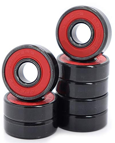 TANGJIANCHENG Tangjc-B. ABEC-9 608 2RS Inline-Skate Radlager 608 RS Anti Rust Skateboard Kugellager 608RS Red Sealed 8x22x7mm Shaft (Color : 608RS RED, Size : 8Pcs)