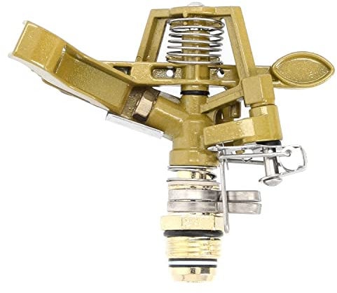SATURNIA Aspersor Riego Regulable Metalico Sectorial Toma 1/2 Fabricado En Zinc, Riego De Jardines / Cesped