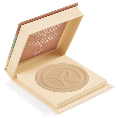 Yves Rocher COULEURS NATURE Kompaktpuder Beige 100, Samtige Textur für ein optimales Verschmelzen mit der Haut, 1 x Dose 10 g
