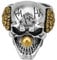 Schädelkopf Ring für Männer, Joker Schädel Ring, Gothic Clown Schädel Ring Cocktail Party Ring, Vampir Schädel Ring, Cool Devil Ring Halloween Biker, Vintage Punk Schädel Schmuck (18.9)