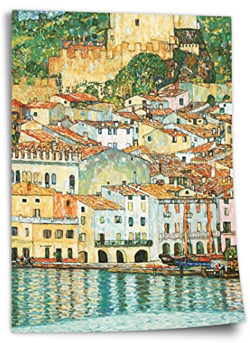 Printistico Poster Gustav Klimt - Malcesine am Gardasee (1913) Kunstdruck ohne Rahmen, Wandbild - A4, A3, A2, A1, A0, XXL - Wohnzimmer, Schlafzimmer, Küche, Deko
