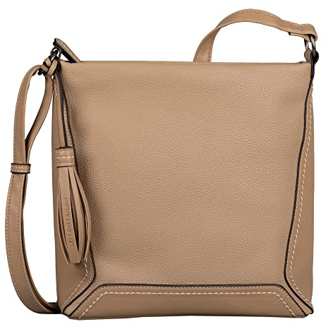 TOM TAILOR bags Isa Damen Umhängetasche Crossbody Bag Mittelgroß Beige