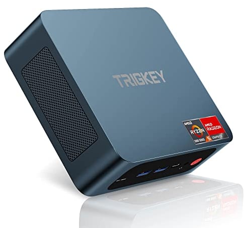 Mini PC AMD Ryzen 5 5500U(Zen 3 Architektur, bis zu 4.0GHz), 16GB DDR4 500GB M.2 NVME SSD, TRIGKEY S5 Mini Desktop Computer, Mini Gaming PC Mit Radeon™ Graphics, 2.5G RJ45 4K DP+HDMI+Type-C, Wifi 6 PC
