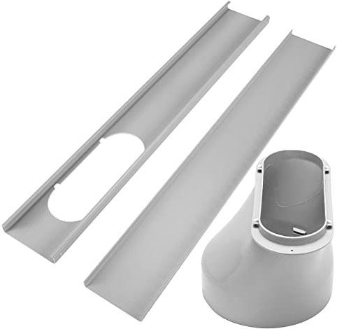 Idezek Escape Ventana,Kit Placas Sellado Aire Acondicionado portátil - Puerto Ventana Vertical Ajustable para Unidad CA, Sello Ventana CA Adecuado para Manguera