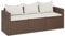 vidaXL Gartensofa 3 Sitzer, Sofa mit 3 Sitzkissen 3 Rückenkissen, Couch für den Außenbereich, Relaxsofa Dreisitzer, Braun Poly Rattan