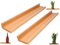 ToolSpace | 2er Eichenholzregal | 10x60cm | Wandregal | Schweberegale | Hängeregale Eiche Regal Massiv Echtholz | Rustikal | Geschützt mit Ölwachs | Schlafzimmer, Küche, Büro, Badezimmer, Wohnzimmer