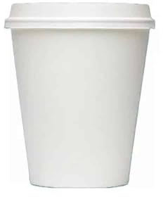 DOT Horeca Solutions 100 BICCHIERINI CAFFE' bianchi cartoncino 90 ML carta CON COPERCHI PET monouso usa e getta caffè espressino bicchiere bianco delivery asporto coperchio riciclabili bicchieri