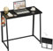 WOHOMO Kleiner Schreibtisch Klappbar 80 cm, Klappschreibtisch für Kleine Räume, Faltbarer Tisch Platzsparender Büro Computertisch, Schwarz