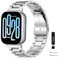 HaruYo 22 mm Metall Armband Uhrenarmband Kompatibel mit Xiaomi Redmi Watch 5 Active/Xiaomi Redmi Watch 5 Lite/Xiaomi Watch S4 Sport/Huawei Watch GT5 pro/5/4/3 46mm, Ersatzarmband Silber
