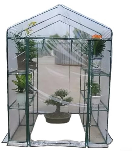 Hasaller Cubierta de PVC para Invernadero Portátil Mini Protector de Plantas de Repuesto 143x143x195cm