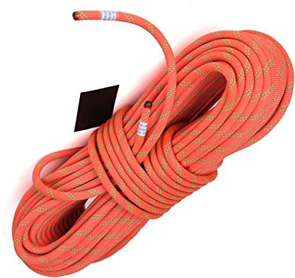 BOGDTF Orange 11Mm Multipurpose Rope,Emergency Rope Equipment Climbing Rope, Lifeline Suspension Rope Aerial Work Rope/40M