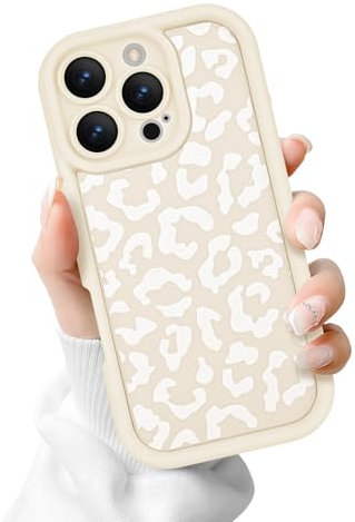 Newseego Case Compatible for iPhone 16 Pro, Aesthetic Leopard Print Styles Pattern Design Girls Women Phone Case Soft Slim TPU All-inclusive Lens Shockproof Cover for iPhone 16 Pro-White