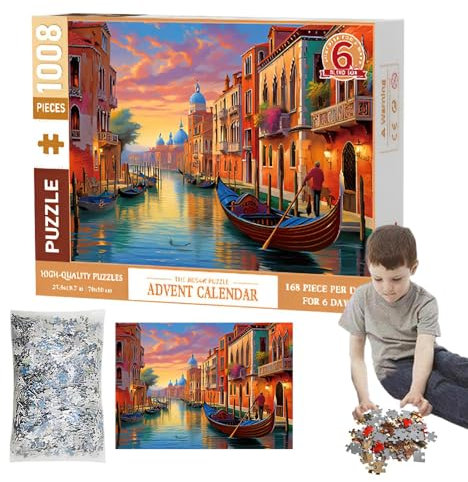 Adventskalender 2024 Weihnachts-Puzzles, Weihnachts-Countdown-Kalender-Puzzles | 6 Tage Weihnachts-Countdown-Kalender-Rätsel | Vintage Weihnachts-Puzzles, Weihnachts-Countdown-Kalender für Kin