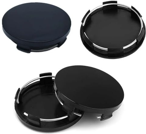 AUEFUDQ 4 Pezzi Coprimozzo 60mm, Coprimozzo in Lega ABS di Alta qualità, Tappi Coprimozzo Stabile, Coprimozzi Universali Compatibile con Audi e Volkswagen Cerchi (OD 60mm ID 56mm)