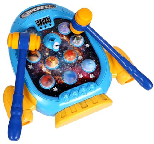 GLSTOY Giocattolo Interattivo per Ragazzo Ragazza Whack Tema Spaziale Gioco Educativo con Martelli Divertente e Sicuro Adatto per Ragazzo Ragazza di Tutte Le età Palla Elettrica da