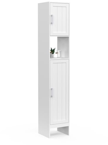 IDMarket - Meuble Colonne Salle de Bain Waldo 2 Portes Blanc