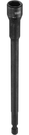 sourcing map Hex Nut Driver Drill Bit 9mm Metric 6-Point Socket 1/4 Hex Shank Magnetic Setter CR-V Steel Bolt Sockets for Power Drills Impact Drivers, 5.91 (150mm) Long
