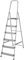 HR Hogar - Escalera Plegable 6 Peldaños de Aluminio Homologada - Fabricada en Europa - Antideslizante, Resistente y Segura - Carga máx. 150 kg, Altura útil: 127 cm