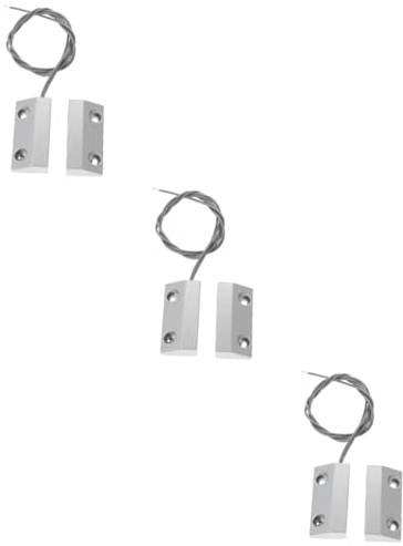 KOMBIUDA 3 Sätze Wired Door Alarm Detector mit Magnet für Rolltor Fenster für Zuhause Gewerbe Nc Technologie für Sicherheitssysteme Installieren Langlebige Zinklegierung