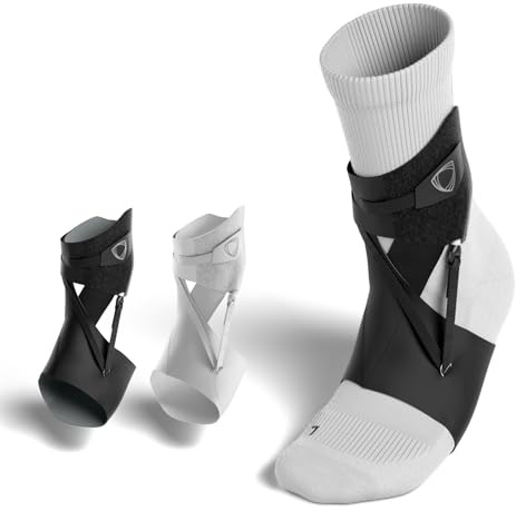 BETTERGUARDS Lite Sprunggelenkbandage – Leichte Sportbandage für Damen & Herren | Stabilisierung für Komfort & Beweglichkeit | Atmungsaktiv & ohne Kompression (Schwarz, S, Links)