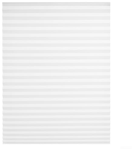 Lichtfilternde Vlies-Plissee-Vorhänge, anpassbare Größe, Jalousien für alle Ihre Fensterbedürfnisse (weiß, 90 x 150 cm)