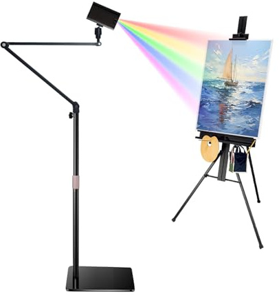 Drawing Projector, Art Projector for Tracing, Tracing Drawing Tool Smart Sketcher Mini Projector, Mini Portable Smart Phone Movie Projector with Stand