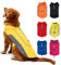 TFENG Reflektierend Hundejacke Brust 66-80cm, Rückenlänge 48cm Wasserdicht Hundemantel Warm gepolstert Puffer Weste Welpen Regenmantel mit Fleece (Größe 2XL, Gelb)