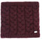 AnJuHoPa Snood Winter Frauen Zopfmuster Schal gestrickt Halswärmer Thermal Fleece gefüttert Klassischen Stil 02Weinrot