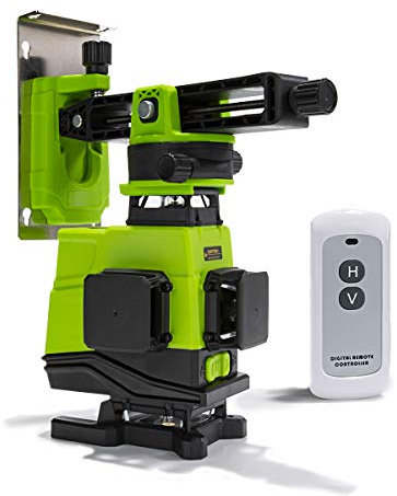 Zokoun German Laser Module Floor and Wall Powerful Green Lines Remote Control 3D Laser Level with Li-ion Battery (Model-2)